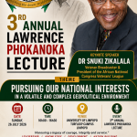 Lawrence Phokanoka Foundation to host 3rd Annual Lawrence Phokanoka Lecture at the University of Limpopo
